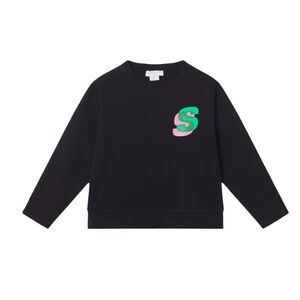 Stella McCartney size 2 black Active Sweatshirt with Floral Back